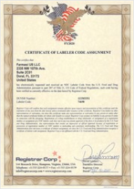 Certificate of Labeler Code Assignment
